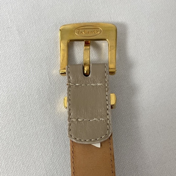 Talbots Tan Genuine Leather Belt Gold Buckle Women's Medium - Picture 5 of 7